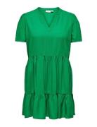 Cartiri-Caro S/S V-Neck Lin Dress Tlr Kort Kjole Green ONLY Carmakoma