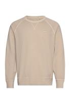 Sunfaded C-Neck Sweat Tops Sweat-shirts & Hoodies Sweat-shirts Beige G...