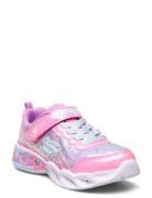 Girls Sweetheart Lights - Lets Shine Lave Sneakers Pink Skechers