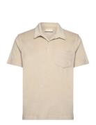 Terry Ss Pique Tops Polos Short-sleeved Beige GANT