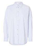 Slfnova Ls Oxford Shirt Noos Tops Shirts Long-sleeved Blue Selected Fe...