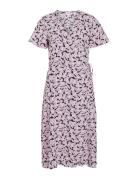 Vilovie S/S Wrap Midi Dress/Su - Noos Knelang Kjole Purple Vila