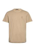 Organic Neuw Band Teee Washed St Tops T-shirts Short-sleeved Beige NEU...