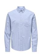 Onsneil Ls Oxford Shirt Tops Shirts Casual Blue ONLY & SONS
