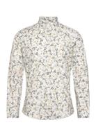 Aop Floral Shirt L/S Tops Shirts Casual White Lindbergh