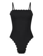 Scallop Bandeau Bs S Badedrakt Badetøy Black Hunkemöller