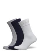 Tonal Logo Rib Socks 3-Pack Sokker Strømper White GANT
