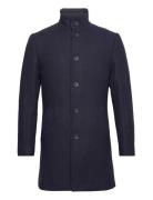 Bs Ontario Slim Fit Coat Ullfrakk Frakk Navy Bruun & Stengade