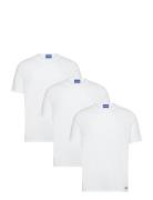 Blue3_Naolo Tops T-shirts Short-sleeved White HUGO BLUE