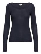 Anna Tops T-shirts & Tops Long-sleeved Navy MbyM