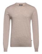 Margrate Merino Tops Knitwear Round Necks Beige Matinique