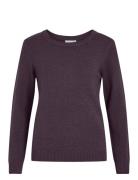 Viril O-Neck L/S Knit Top - Noos Tops Knitwear Jumpers Purple Vila