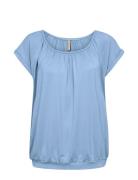 Sc-Marica Tops T-shirts & Tops Short-sleeved Blue Soyaconcept