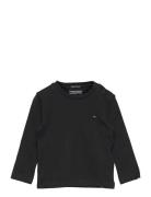 Boys Basic Cn Knit L/S Tops T-shirts Long-sleeved T-shirts Black Tommy...