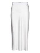 Hana Satin Silk Skirt Designers Knee-length & Midi White Ahlvar Galler...