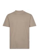 Slhcolman Ss O-Neck Tee Noos Tops T-shirts Short-sleeved Brown Selecte...