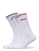 Puma Crew Sock Stripe 3P Sport Socks Regular Socks White PUMA