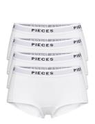 Pclogo Lady 4 Pack Solid Noos Bc Hipstertruse Undertøy White Pieces