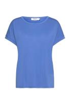 Fenya Modal Tee Tops T-shirts & Tops Short-sleeved Blue MSCH Copenhage...