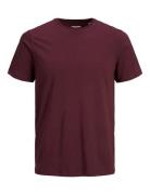 Jjeorganic Basic Tee Ss O-Neck Tops T-shirts Short-sleeved Burgundy Ja...
