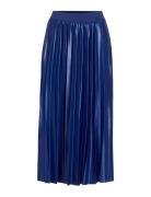 Vinitban Midi Skirt - Noos Knelangt Skjørt Blue Vila