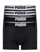 Puma Placed Logo Boxer 4P Ecom Boksershorts Black PUMA