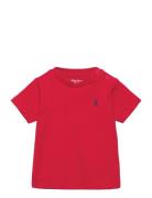 Cotton Jersey Crewneck Tee Tops T-shirts Short-sleeved Red Ralph Laure...