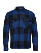 Onsmilo Ls Check Overshirt Tops Overshirts Blue ONLY & SONS