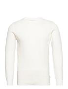 Carlo Cotton Knit Tops Knitwear Round Necks White Kronstadt