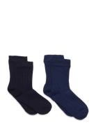 Ankle Sock - Rib Sokker Strømper Navy Minymo