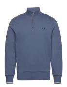 Half Zip Sweatshirt Tops Sweat-shirts & Hoodies Sweat-shirts Blue Fred...