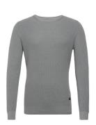 Bhcodford Crew Pullover Tops Knitwear Round Necks Grey Blend