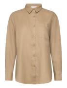 Shirt Ls Tops Shirts Long-sleeved Brown Rosemunde