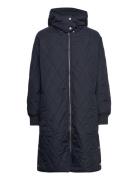 Ektraiw Hood Coat Vattert Jakke Navy InWear