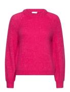 Vijamina O-Neck L/S Knit Top - Tops Knitwear Jumpers Pink Vila