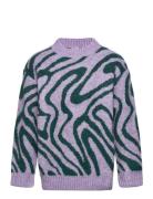 Sweater Knitted Pattern Tops Knitwear Pullovers Multi/patterned Lindex