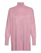 Sc-Dollie Tops Knitwear Turtleneck Pink Soyaconcept