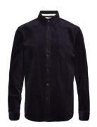 Akleif Corduroy Shirt Tops Shirts Casual Black Anerkjendt