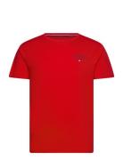 Cn Ss Tee Logo Tops T-shirts Short-sleeved Red Tommy Hilfiger