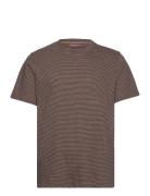 Narrow Striped Slub Tee - Gots/Vega Tops T-shirts Short-sleeved Brown ...