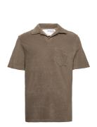 Slhrelax-Terry Ss Resort Polo Ex Tops Polos Short-sleeved Khaki Green ...