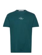 Monologo Regular Tee Tops T-shirts Short-sleeved Green Calvin Klein Je...
