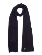 Rib Knit Wool Scarf - Rws Accessories Scarves Winter Scarves Navy Know...