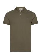 Slim Shield Ss Pique Polo Tops Polos Short-sleeved Khaki Green GANT