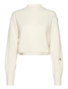 Short Lambswool Sweater Tops Knitwear Jumpers Beige Calvin Klein Jeans