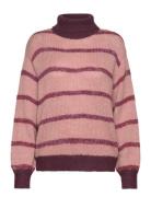 Nutara Pullover Tops Knitwear Turtleneck Pink Nümph