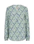 Sc-Dorte Tops Blouses Long-sleeved Green Soyaconcept