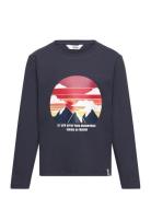 Crawford Ls Tee Tops T-shirts Long-sleeved T-shirts Navy Ebbe Kids