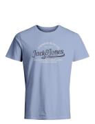 Jprblulouie Ss Tee Crew Neck Fst Ln Tops T-shirts Short-sleeved Blue J...