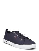 Vulc Canvas Sneaker Lave Sneakers Blue Tommy Hilfiger